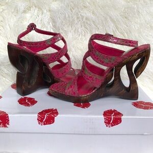 Stylish Pink Strappy Women's Heels